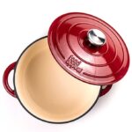 סיר יציקת ברזל 26X11.5 ס"מ, 4.7 ליטר HERITAGE צבע אדום  FOOD APPEAL