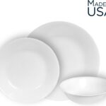 סט 18 חלקים מנה ראשונה, Winter Frost White מבית Corning Corelle תוצרת ארצות הברית