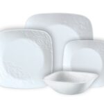 סט צלחות 24 חלקים&#44, Cherish מבית Corning Corelle תוצרת ארצות הברית