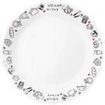 סט צלחות 12 חל' דגם Hello Kitty מבית Corning Corelle תוצרת ארצות הברית.