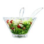 קערת סלט קוני 26.5 ס"מ אקריל + זוג כפות לערבוב MIX AND SERVE מבית food appeal