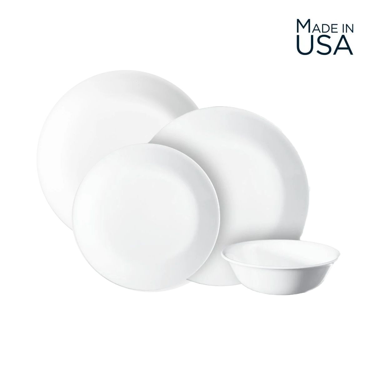 סט 24 חלקים , Winter Frost White  מבית Corning Corelle תוצרת ארצות הברית