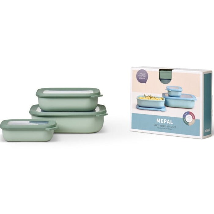סט 3 קופסאת CIRQULA M ירוק מבית Mepal