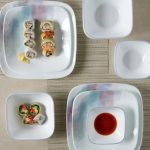 סט צלחות 16 חלקים, Aquarello קורנינג, תוצרת ארה"ב