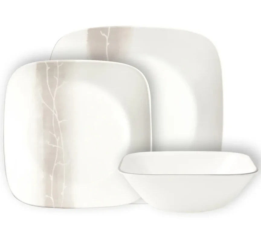 סט צלחות 12 חלקים, Wandering Grove קורנינג, תוצרת ארה"ב