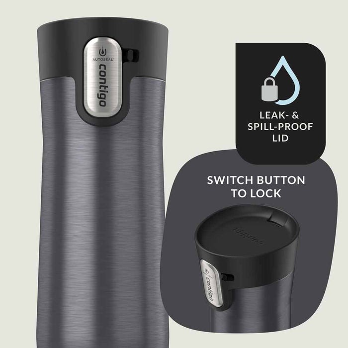 כוס מתכת WEST LOOP 3.0 אפור כהה 590 מ"ל CONTIGO