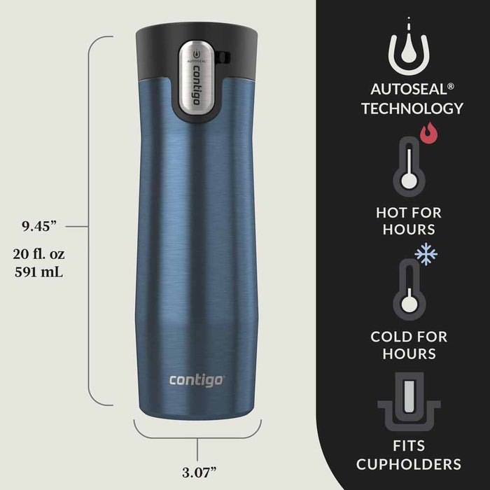 כוס מתכת WEST LOOP 3.0 נייבי 590 מ"ל CONTIGO