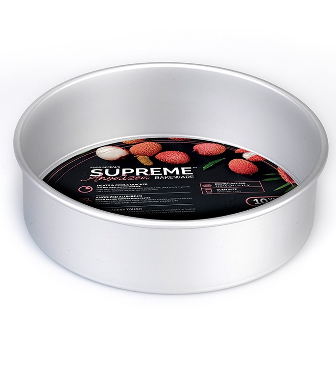 תבנית אפייה עגולה תחתית נשלפת 8*24 ס"מ גבוהה במיוחד SUPREME ANODIZED מבית Food Appeal