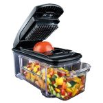 קוצץ ירקות ופירות CUBE MASTER PRO הכולל 2 להבים ומגירה שחור/זהב מבית Food appeal