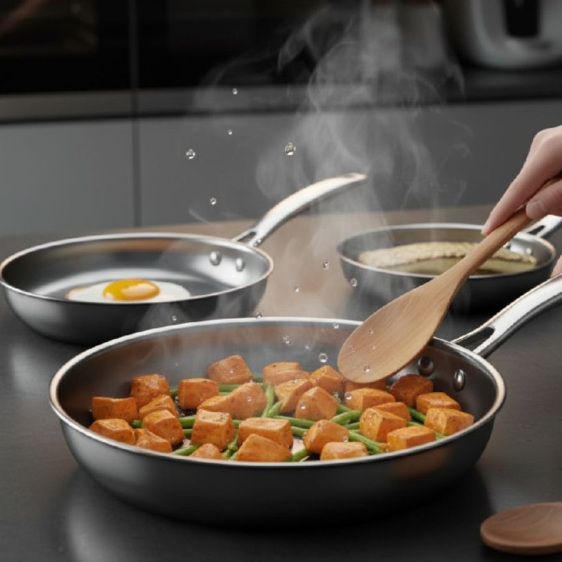 מחבת נירוסטה 20 ס"מ HYBRIDPAN ZERO מבית Food appeal