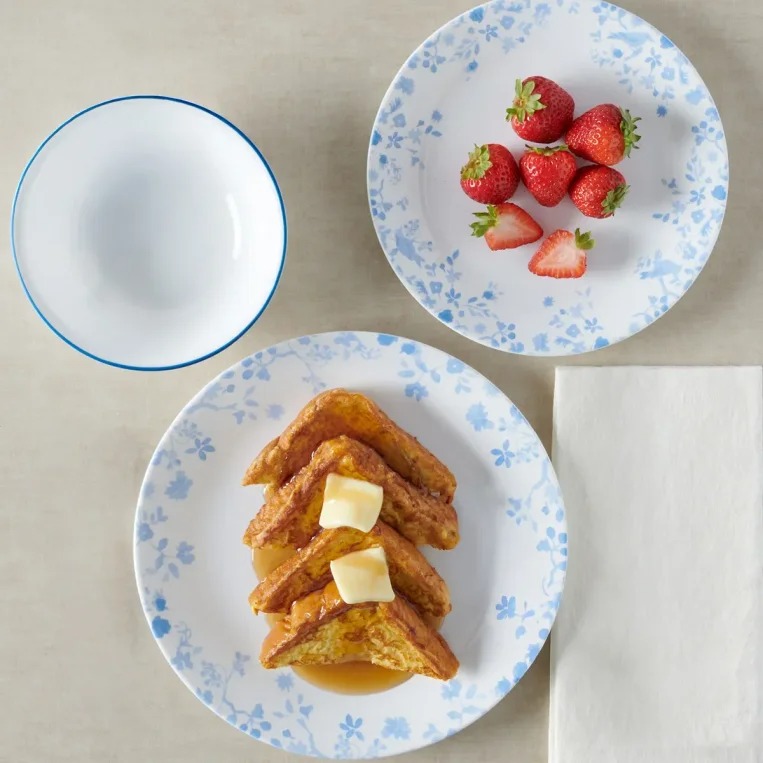 סט צלחות 18 חלקים Garden song קורנינג, תוצרת ארה"ב