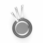 סט 3 מחבתות נירוסטה Helix ללא ציפוי Berghoff