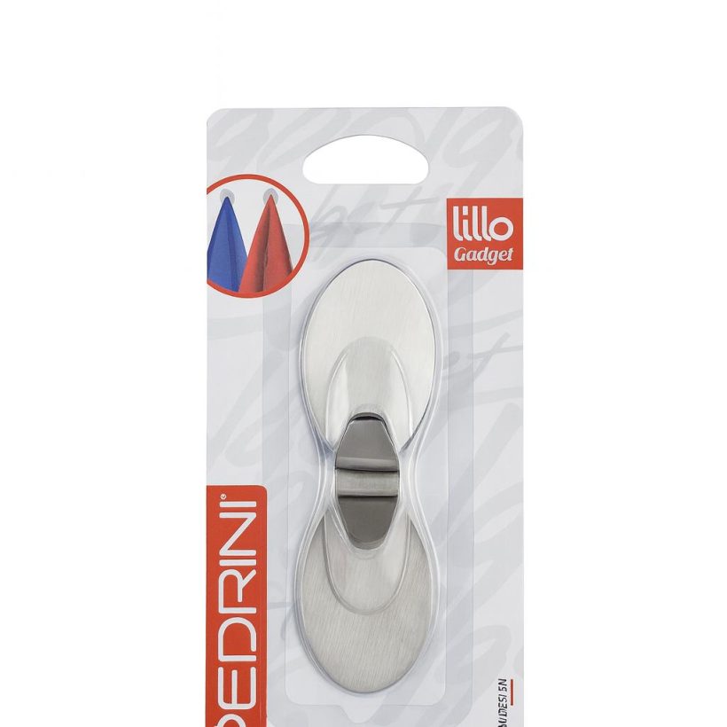 קולב הדבקה אובלי נירוסטה סט 4 יחידות PEDRINI