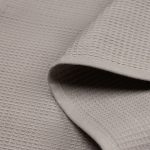 סט 2 מגבות מטבח 100% כותנה וופל אפור/פס אפור-לבן מבית Food appeal