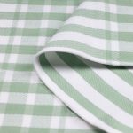 סט 2 מגבות מטבח 100% כותנה  וופל ירוק/פס ירוק-לבן  70X50 ס"מ מבית Food appeal