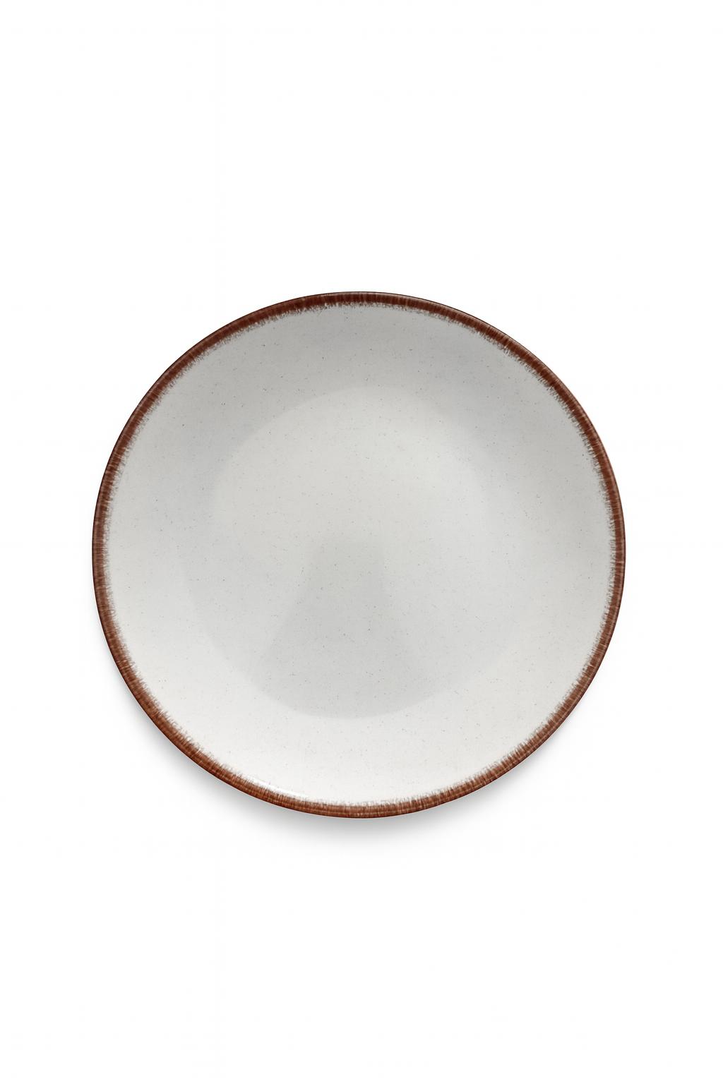 צלחת מלמין 28 ס"מ קרם מבית Food appeal