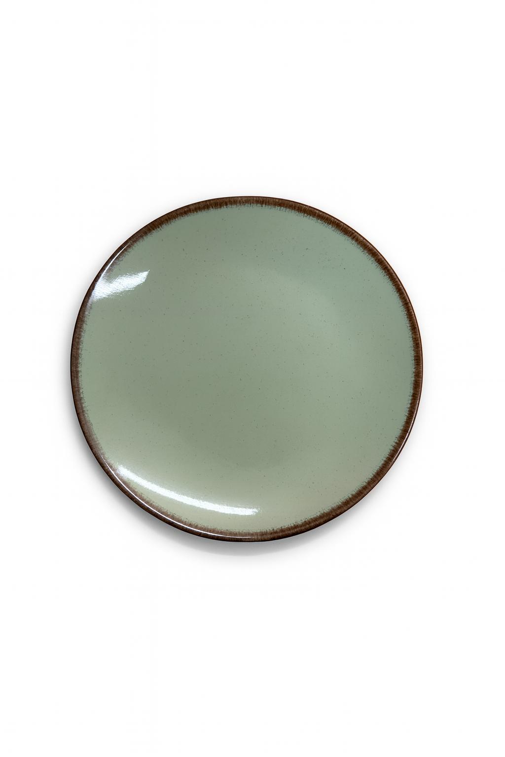 צלחת מלמין 23 ס"מ ירוק מבית Food appeal