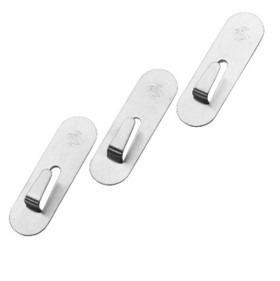 קולב הדבקה נירוסטה סט 3 יחידות  PEDRINI