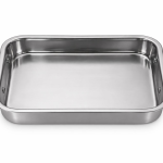 תבנית צלייה קטנה מנירוסטה עם 2 ידיות 32X24