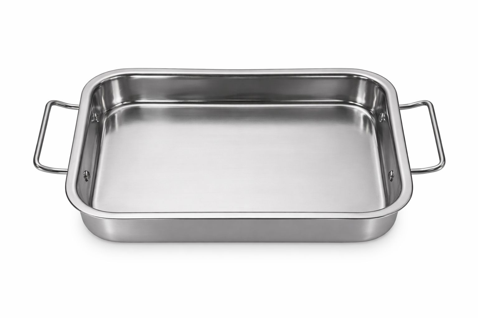 תבנית צלייה קטנה מנירוסטה עם 2 ידיות 32X24