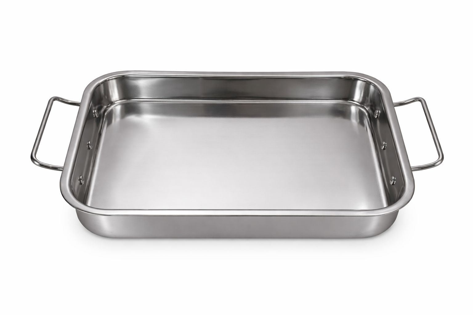 תבנית צלייה גדולה מנירוסטה עם 2 ידיות 42X31