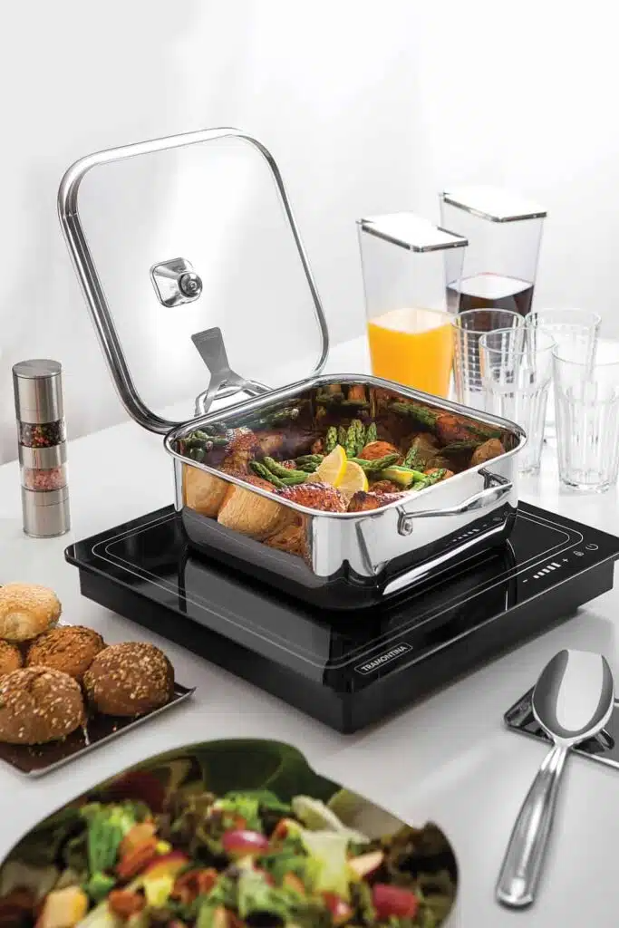 סיר מרובע 7.3 ליטר גראנו מכסה זכוכית מבית Tramontina