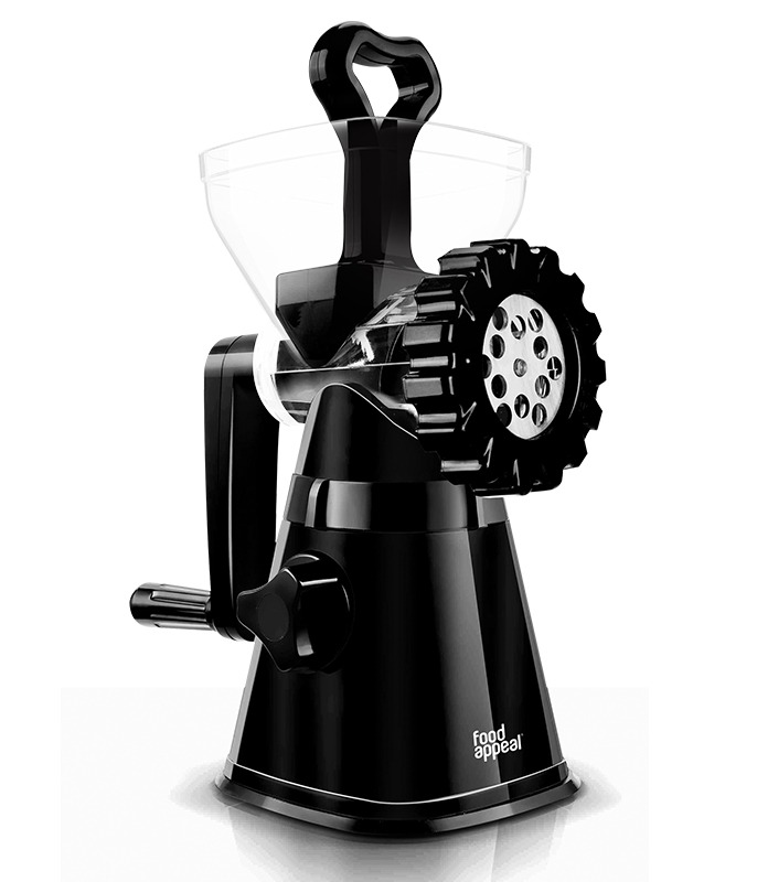 מטחנה ידנית רב שימושית לקיצוץ בשר והכנת עוגיות מרקואיות מבית Food Appeal