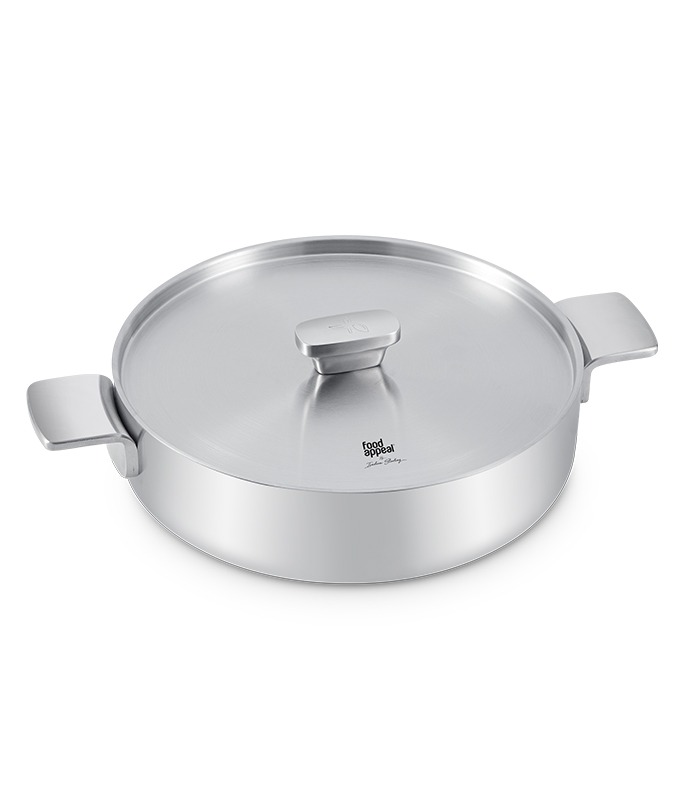 סוטאז' יציקת נירוסטה PLY3 מכסה נירוסטה 28 ס"מ 4 ליטר ENIGMA מבית Food appeal