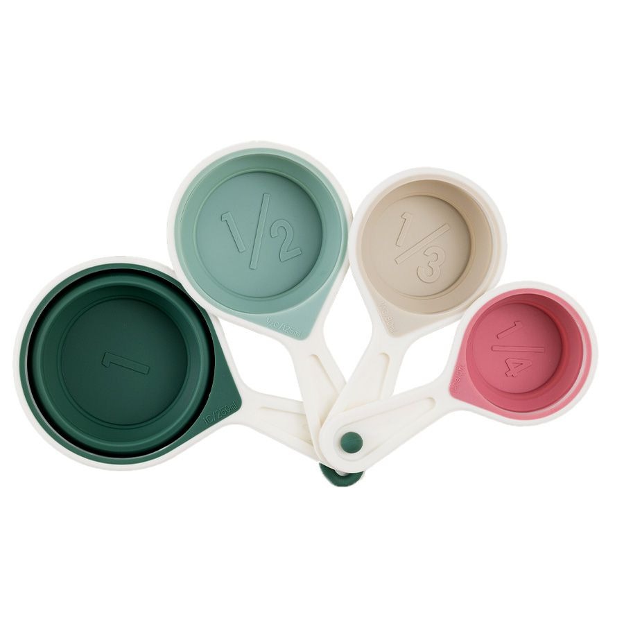 מעורב צבעים סט 4 כוסות מדידה סיליקון Bake Joy מבית Food Appeal