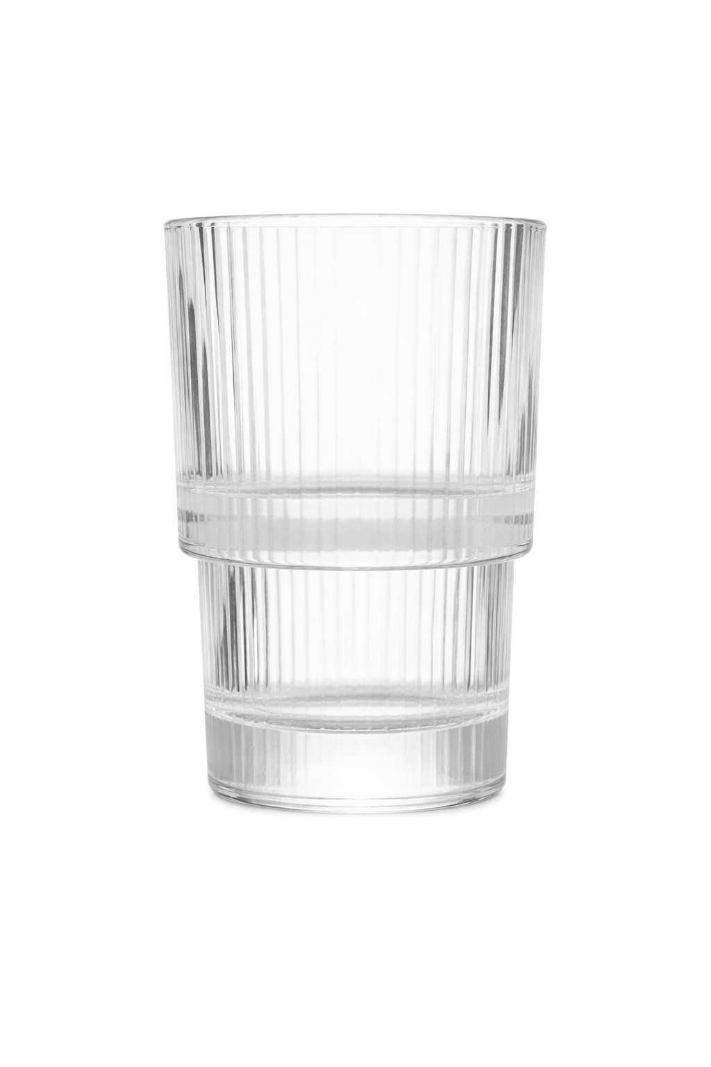 סט 6 כוסות שתייה גבוהות מזכוכית עם פסים – נערמות, 290 מ״ל