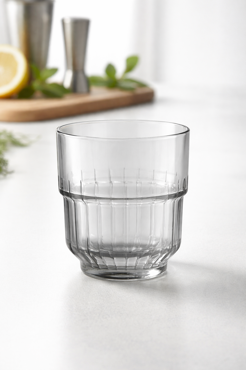 סט 6 כוסות שתייה נמוכות Link אפורות מזכוכית – 260 מ״ל | Libbey