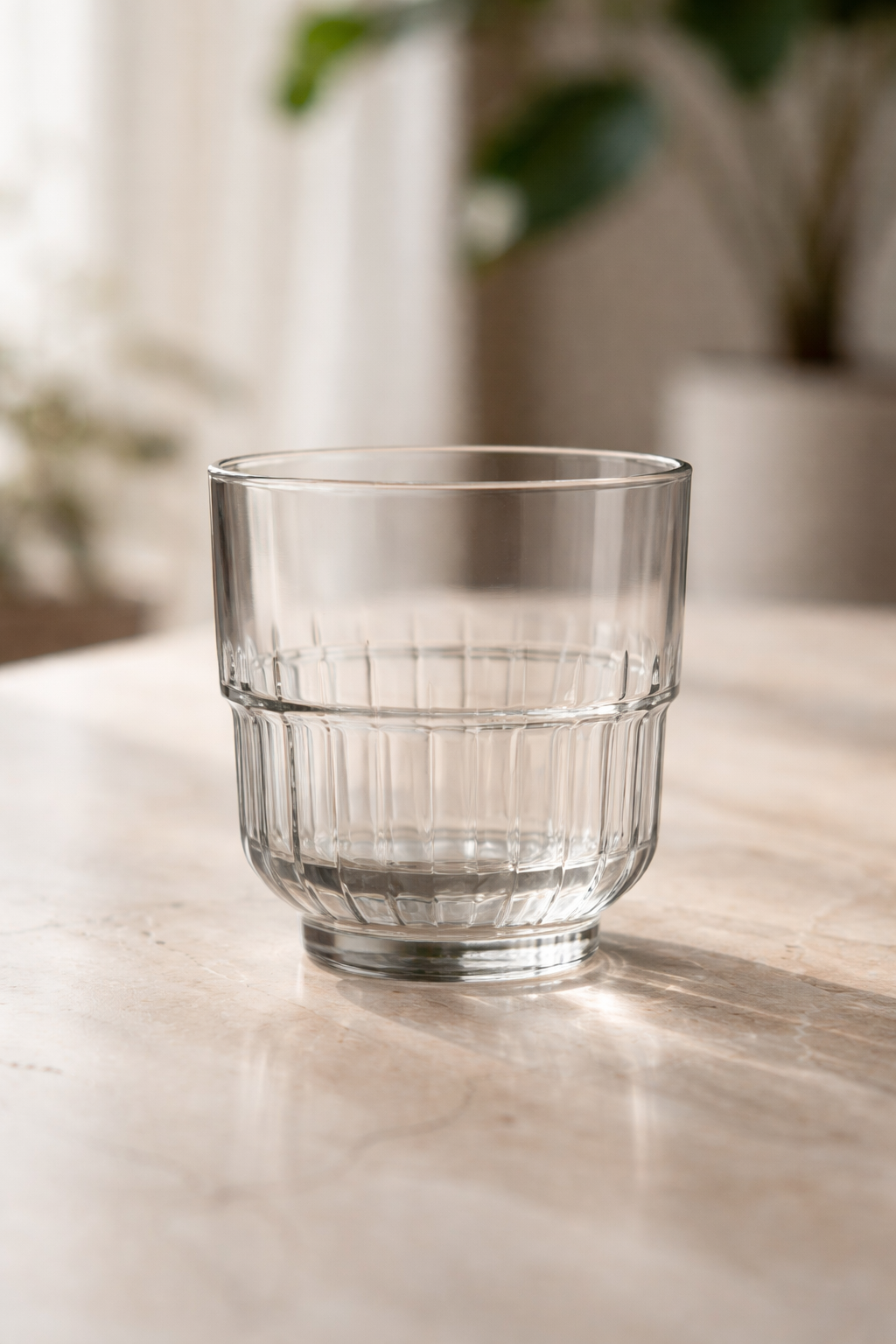 סט 6 כוסות שתייה נמוכות Link אפורות מזכוכית – 360 מ״ל