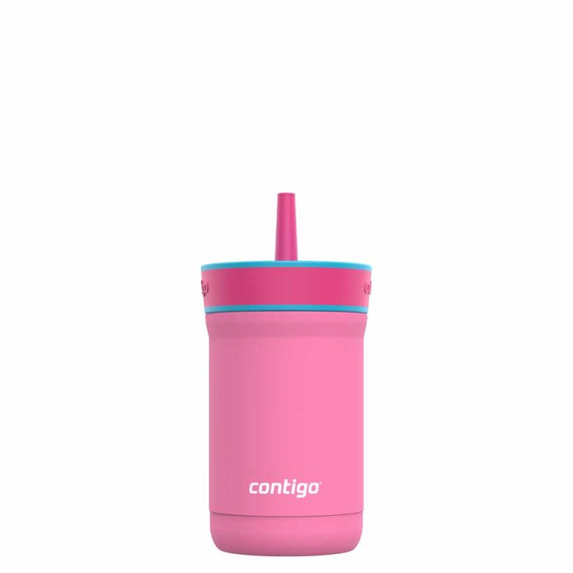 כוס מתכת עם קש LEIGHTON ורוד מסטיק 350 מ"ל Contigo
