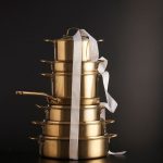 קלחת נירוסטה גימור זהב  18 ס"מ CROWN מבית Food appeal