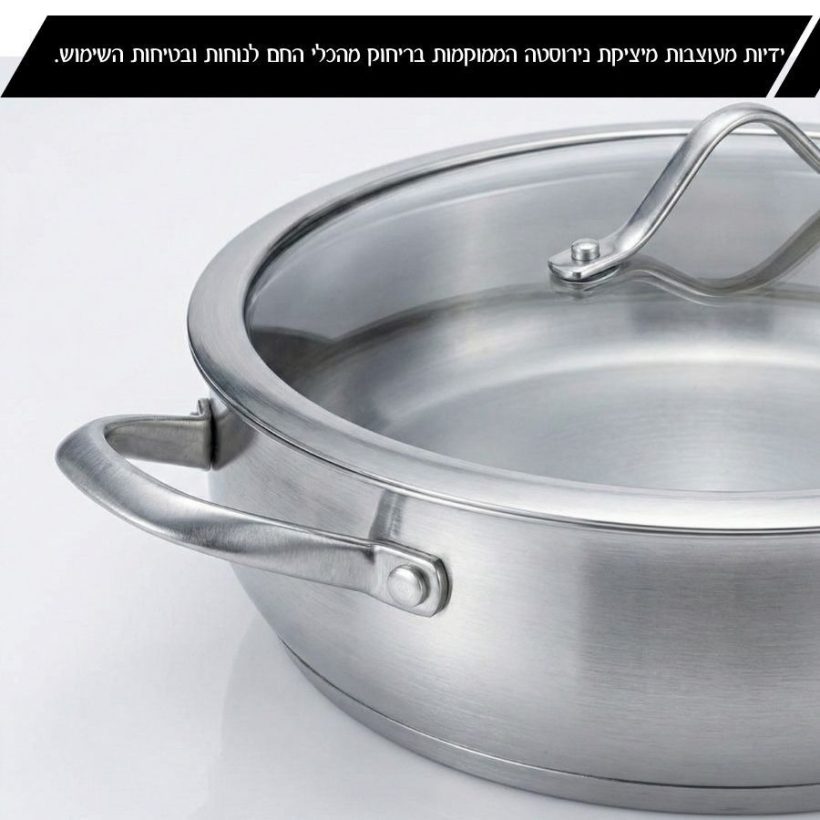 סיר נירוסטה 28 ס"מ, 9 ליטר BELLA  מבית Food appeal