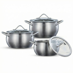 סט בישול 6 חלקים נירוסטה סירים 18/20/26 ס"מ BELLA מבית Food Appeal