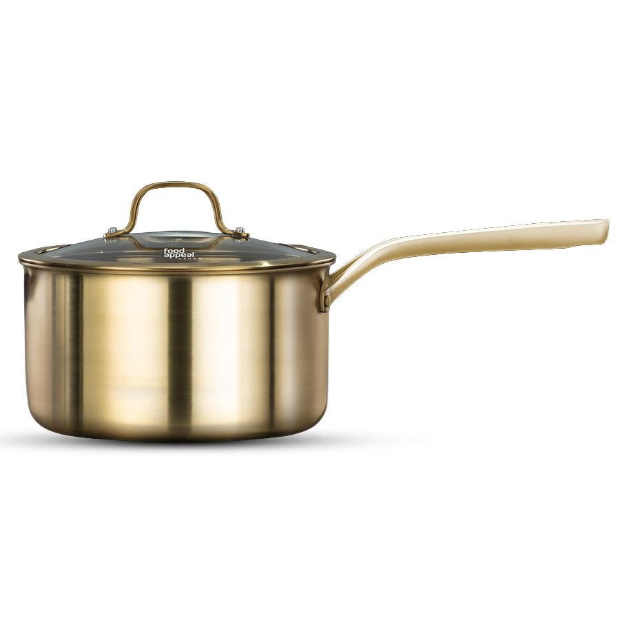 קלחת נירוסטה גימור זהב  18 ס"מ CROWN מבית Food appeal