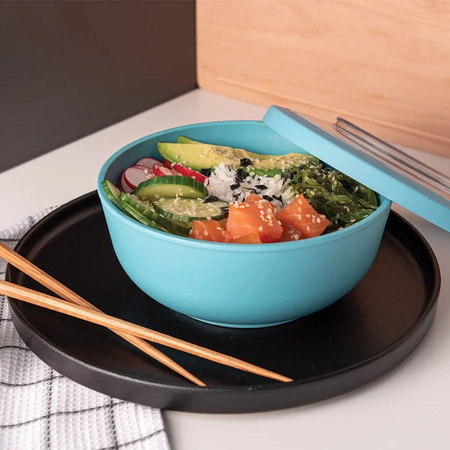 קופסת אוכל 1000 מ”ל תכלת Amuse Life