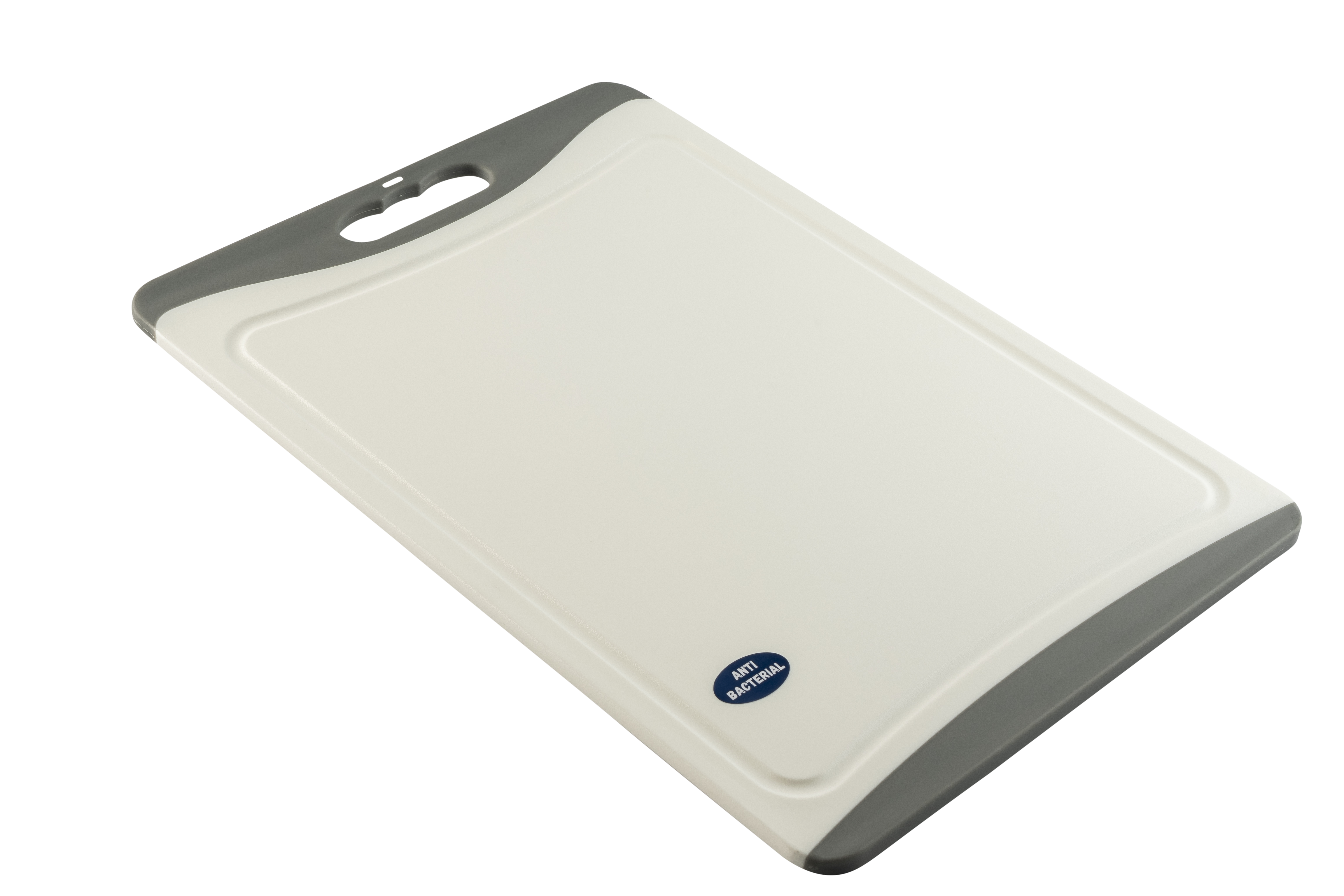 לוח חיתוך בריאותי 43X30 ס"מ אנטי בקטריאלי בצבע אפור/טורקיז מבית ARCOSTEEL