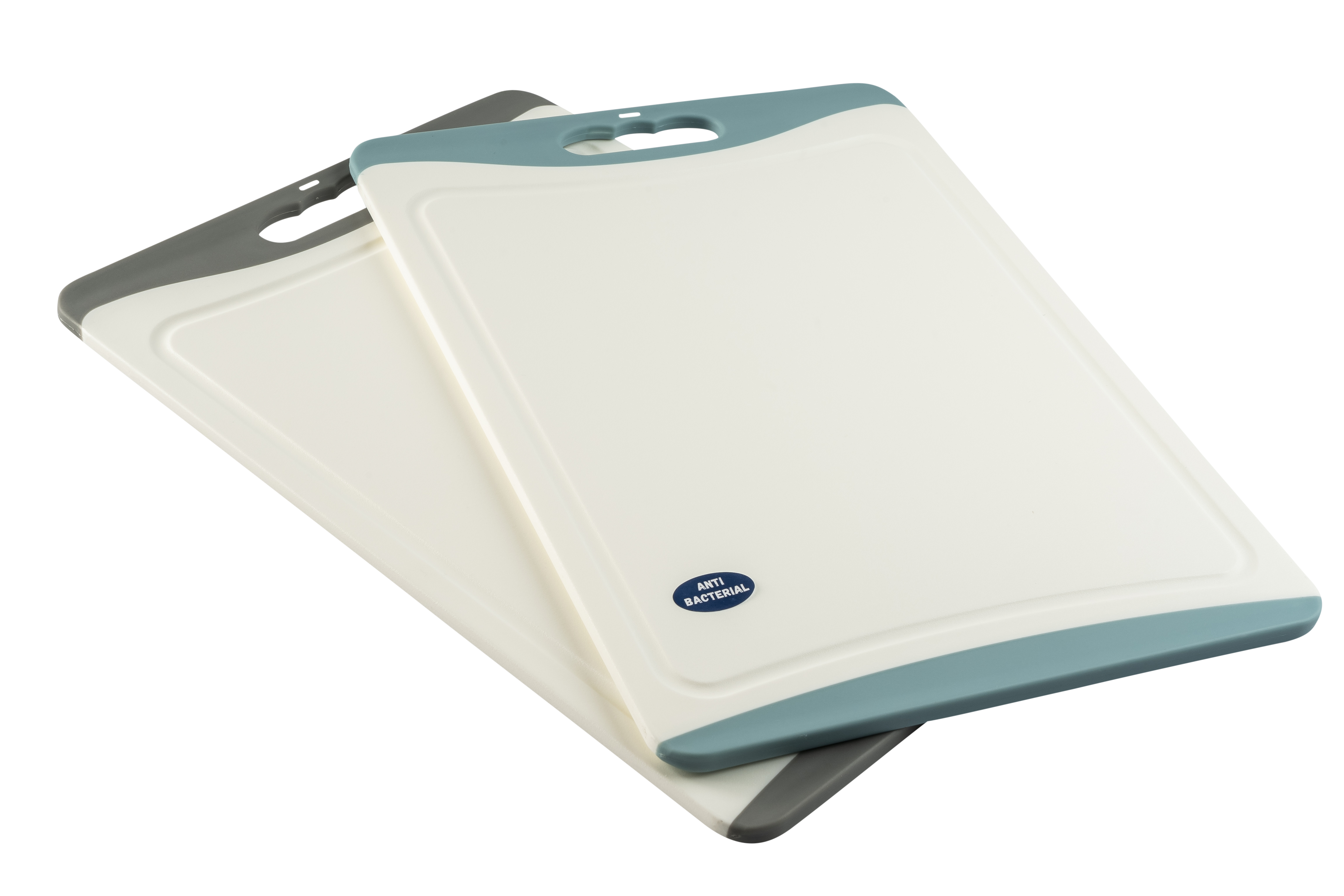 לוח חיתוך בריאותי 43X30 ס"מ אנטי בקטריאלי בצבע אפור/טורקיז מבית ARCOSTEEL