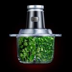 קוצץ SMASHER מעבד מזון חשמלי 600W, מיכל זכוכית 3 ליטר + 9 להבים מבית Food Appeal