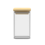 מארז 12 אחסוניות זכוכית מרובעות לתבלינים 300 מ"ל + מדבקות מבית Food appeal