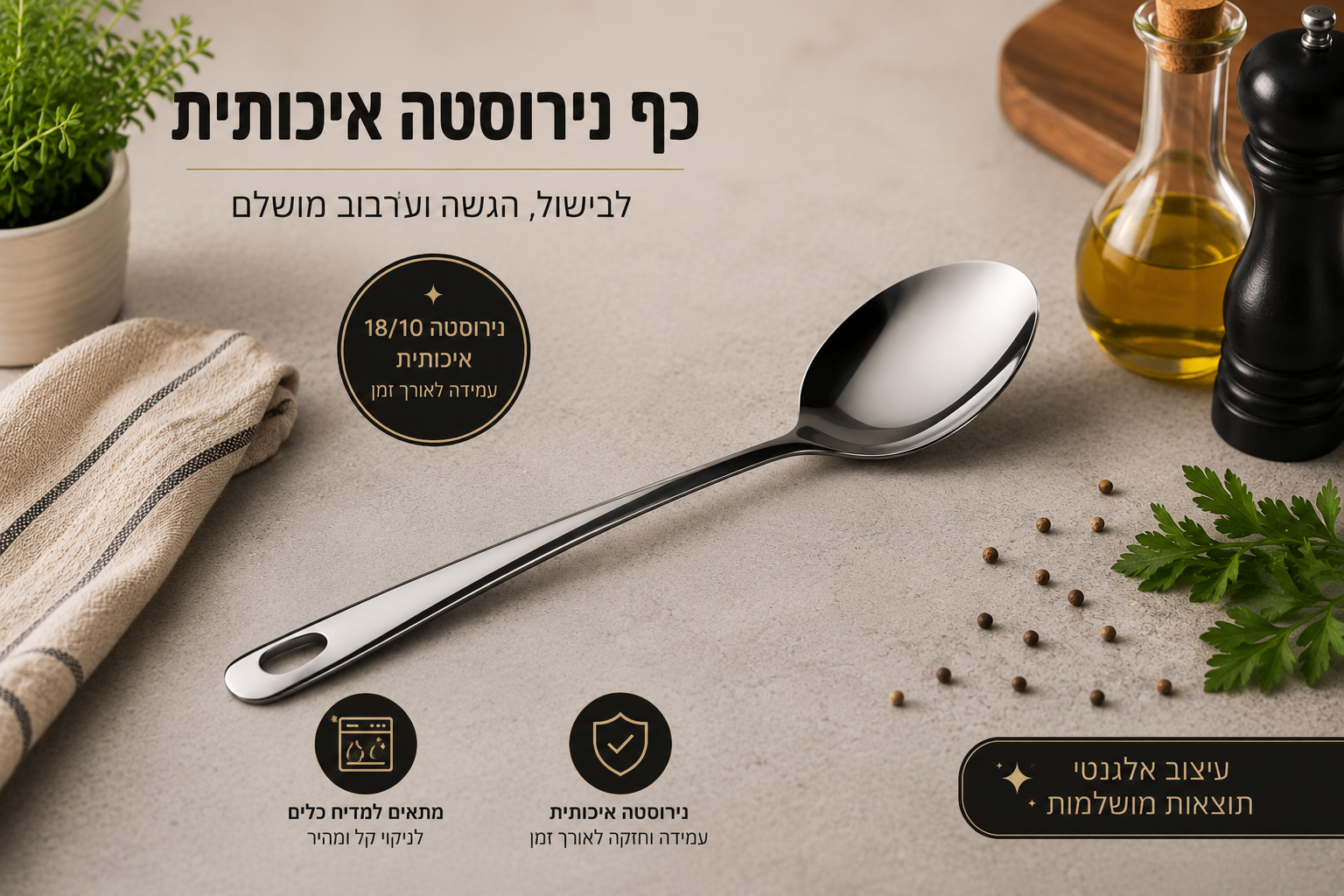 כף הגשה מנירוסטה VIER I
