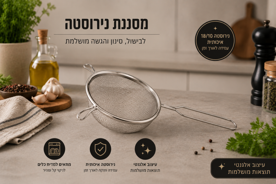 מסננת נירוסטה 14 ס"מ VIER I