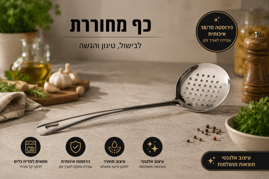 כף מחוררת מנירוסטה VIER I