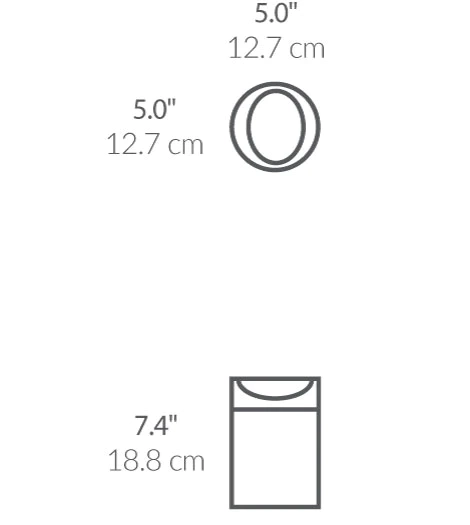 פח שולחני שחור מאט 1.5 ל' מבית Simplehuman