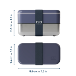 קופסת אוכל נירוסטה כחולה 1.2 ליטר Monbento I