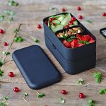 קופסת אוכל שחורה 1 ליטר Monbento I