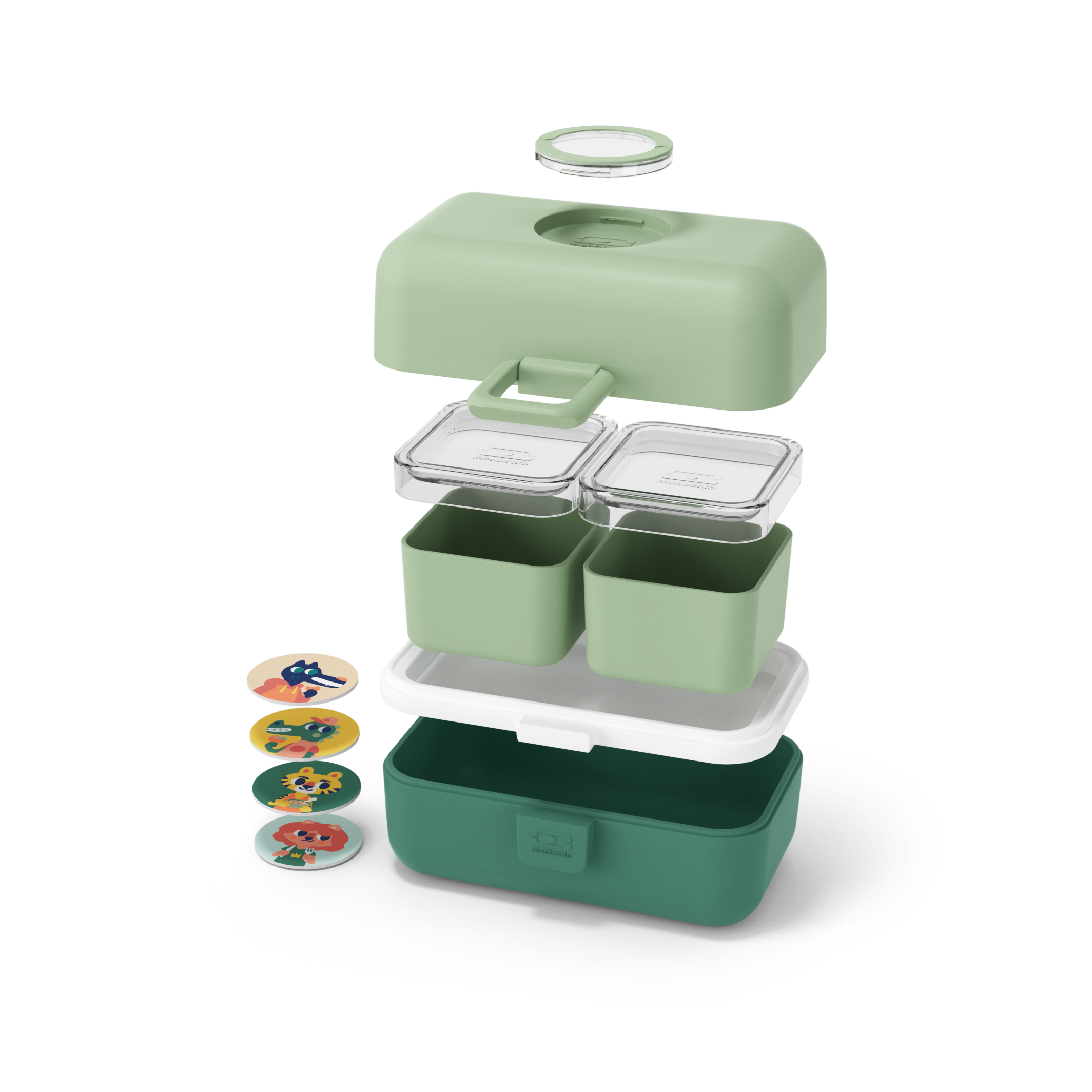 קופסת אוכל תאים ירוקה 800 מ"ל Monbento I