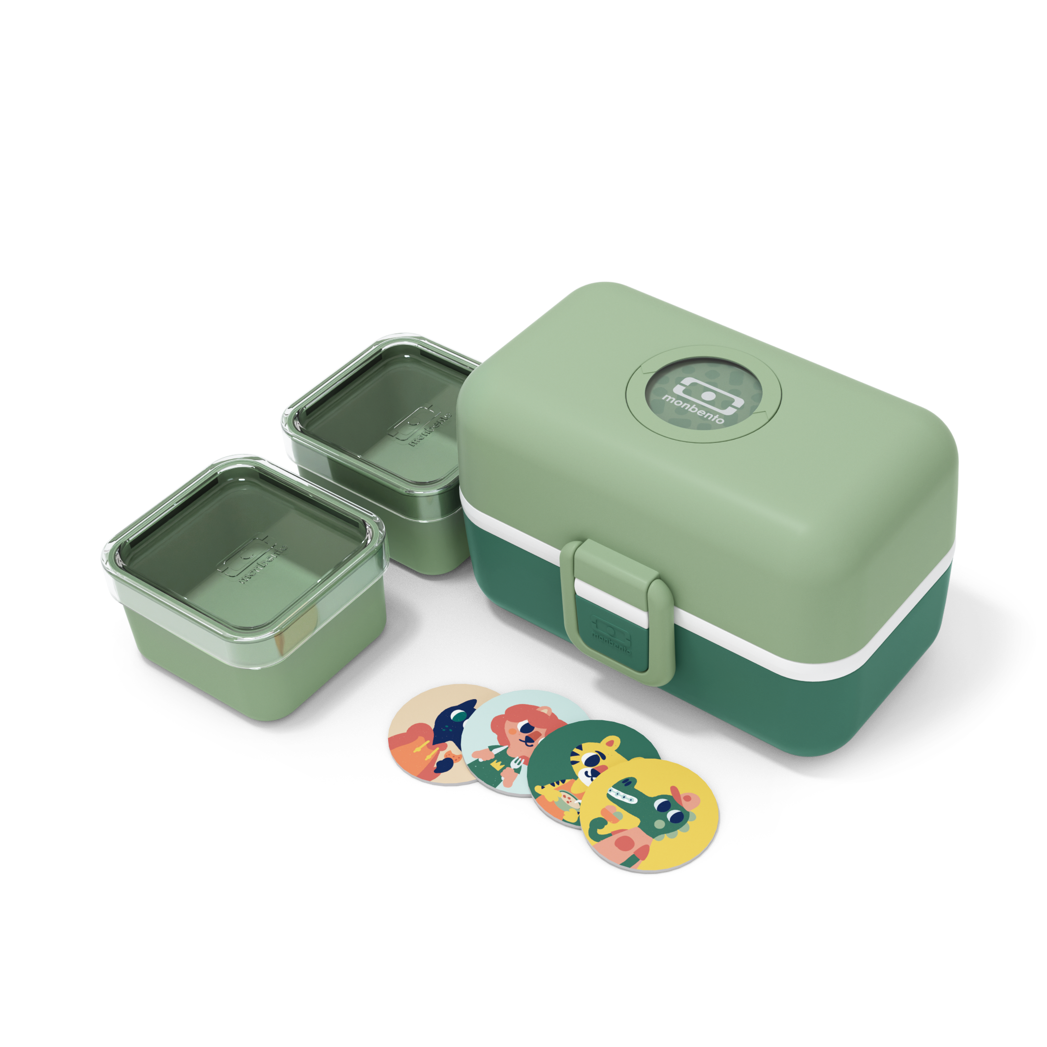 קופסת אוכל תאים ירוקה 800 מ"ל Monbento I